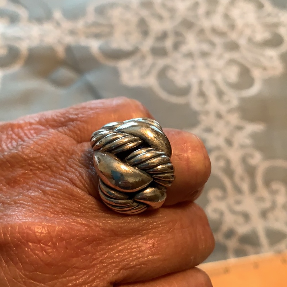 David Yurman woven cable sterling silver ring - Picture 6 of 8